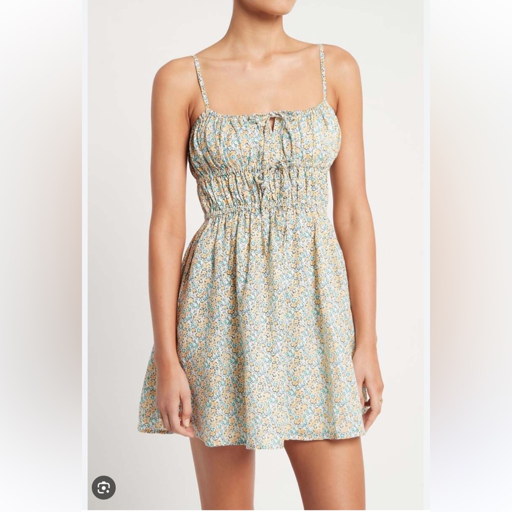 Faithfull the brand shivka mini dress floral print